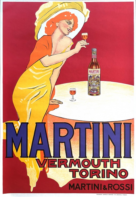 G4521 Dudovich Martini Vermouth Torino Original vintage poster, printed 1950's