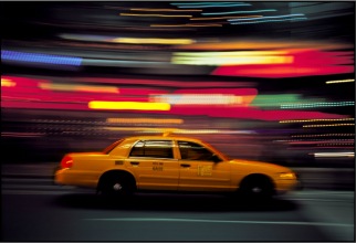 Taxi in Times Square